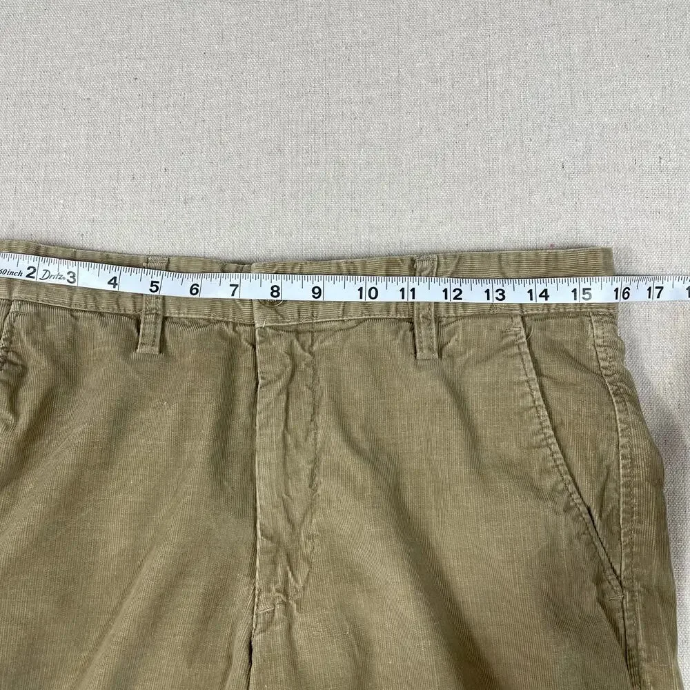🔥Banana Republic Corduroy Khaki Baggy Wide Leg Pants Mens 31/30 Y2K Classic